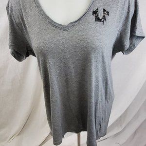 True Religion Sequin T shirt Gray and Silver size  Large